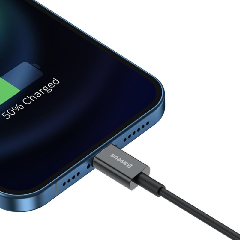 Puikus iPhone USB laidas - Lightning 2.4A 1m juodas