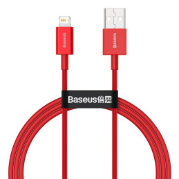
Puikus iPhone USB laidas - Lightning 2.4A 1m raudonas
