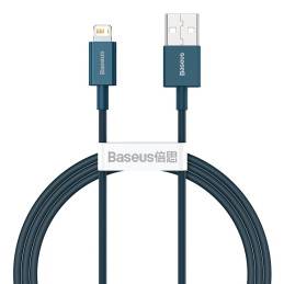 
Puikus iPhone USB laidas - Lightning 2.4A 1m mėlynas
