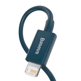 
Puikus iPhone USB laidas - Lightning 2.4A 1m mėlynas
