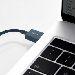 
Puikus iPhone USB laidas - Lightning 2.4A 1m mėlynas
