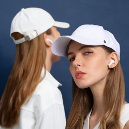 
W3 Bluetooth 5.0 TWS belaidės ausinės, įdedamos į ausis, atsparios vandeniui IP55, baltos spalvos
