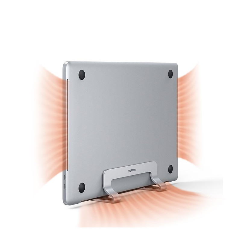 Vertikalus stovo laikiklis, skirtas MacBook, nešiojamam kompiuteriui, planšetiniam kompiuteriui, sidabro spalvos aliumi...