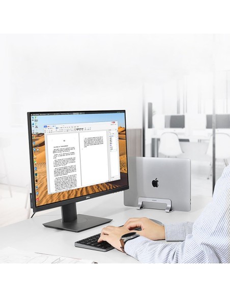 Vertikalus stovo laikiklis, skirtas MacBook, nešiojamam kompiuteriui, planšetiniam kompiuteriui, sidabro spalvos aliumi... 
Vertikalus stovo laikiklis, skirtas MacBook, nešiojamam kompiuteriui, planšetiniam kompiuteriui, sidabro spalvos aliumi...