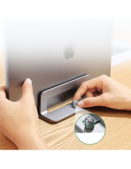 Vertikalus stovo laikiklis, skirtas MacBook, nešiojamam kompiuteriui, planšetiniam kompiuteriui, sidabro spalvos aliumi... 
Vertikalus stovo laikiklis, skirtas MacBook, nešiojamam kompiuteriui, planšetiniam kompiuteriui, sidabro spalvos aliumi...