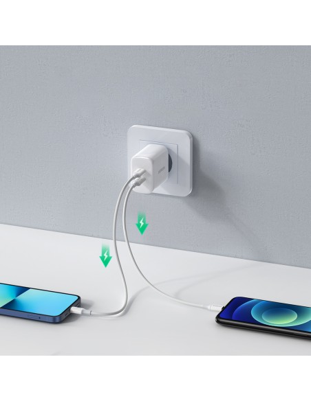2x USB-C 40W Power Delivery telefono įkroviklis, baltas
 
2x USB-C 40W Power Delivery telefono įkroviklis, baltas
