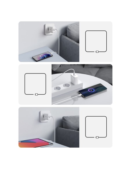 2x USB-C 40W Power Delivery telefono įkroviklis, baltas
 
2x USB-C 40W Power Delivery telefono įkroviklis, baltas