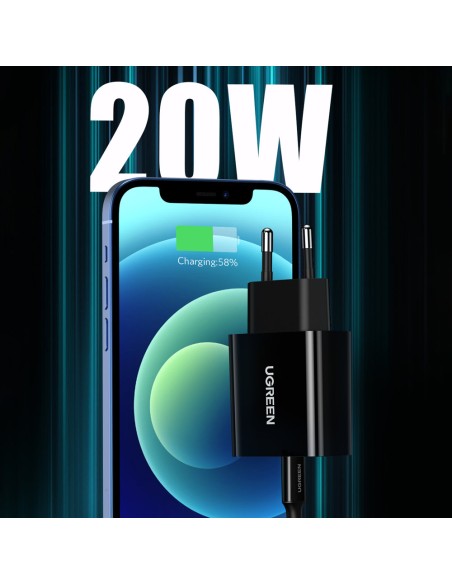 USB-C 20W Power Delivery telefono įkroviklis, juodas
 
USB-C 20W Power Delivery telefono įkroviklis, juodas