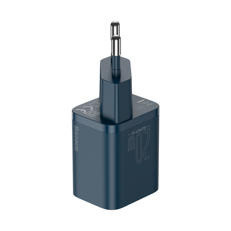 Super Si 1C greitas USB-C įkroviklis 20 W Power Delivery mėlynas
