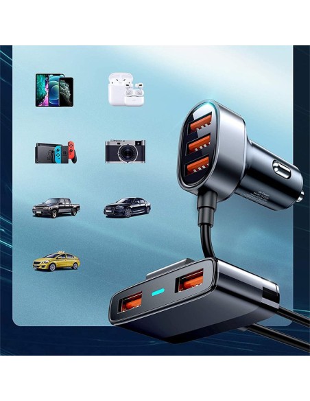 Greitas automobilinis įkroviklis 5x USB 6.2A su ilgintuvu, juodas
 
Greitas automobilinis įkroviklis 5x USB 6.2A su ilgintuvu, juodas