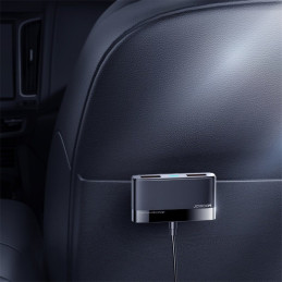 
Greitas automobilinis įkroviklis 5x USB 6.2A su ilgintuvu, juodas
