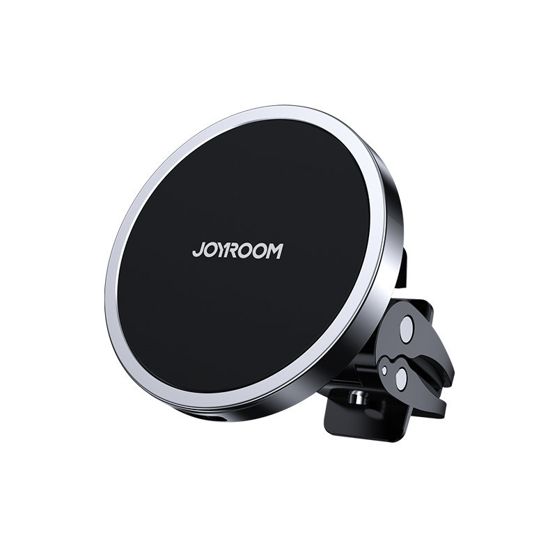 Magnetinis automobilinis laikiklis Qi 15W MagSafe indukcinis įkroviklis iPhone juodas