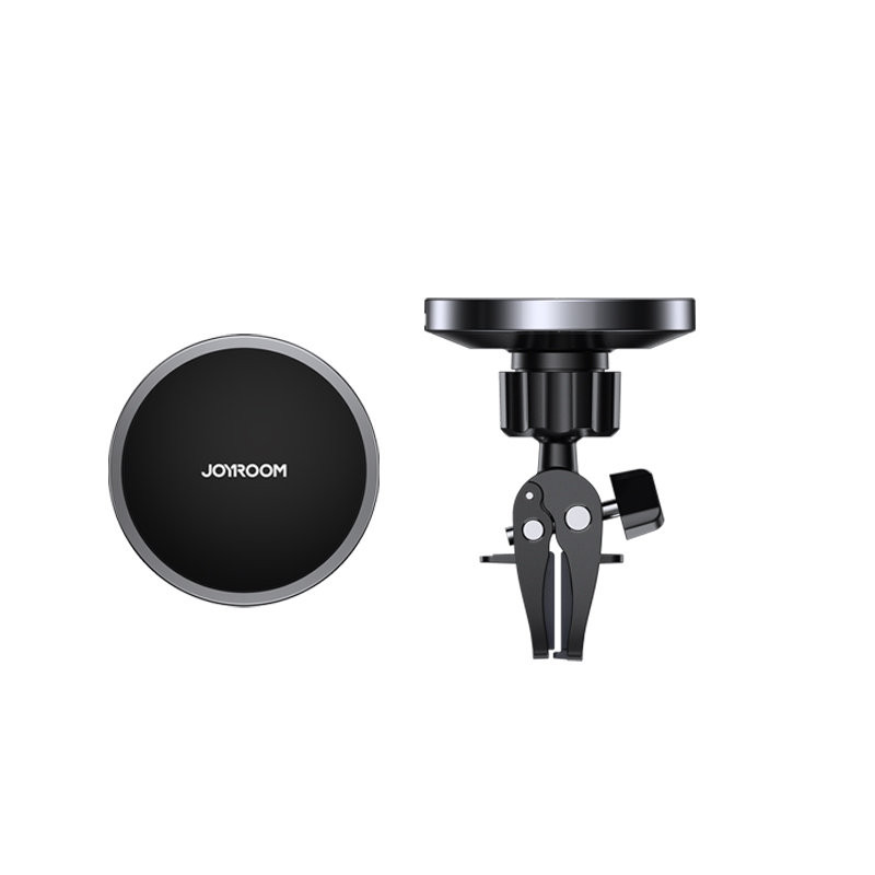 Magnetinis automobilinis laikiklis Qi 15W MagSafe indukcinis įkroviklis iPhone juodas