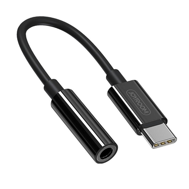 
Ausinių adapteris 3,5 mm mini lizdas - USB-C kištukas, juodas
