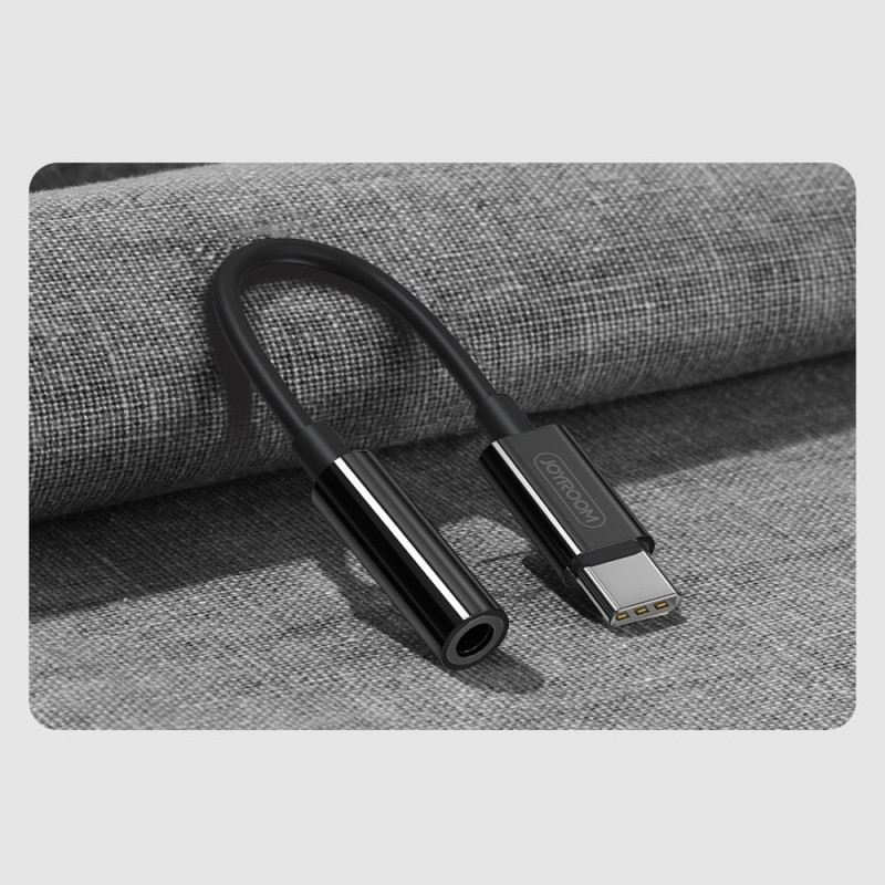 
Ausinių adapteris 3,5 mm mini lizdas - USB-C kištukas, juodas
