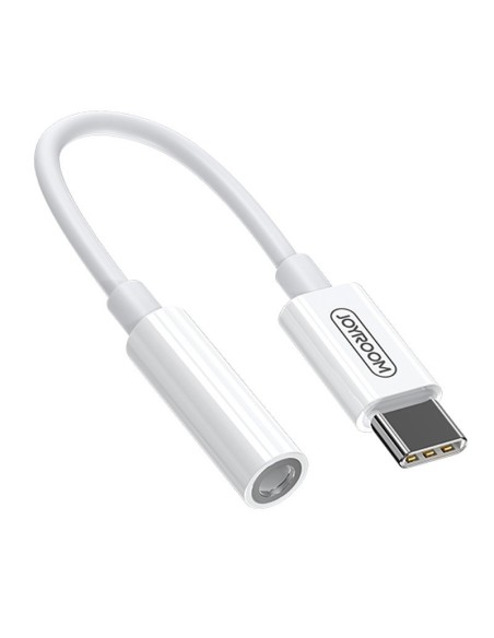 
Ausinių adapteris 3,5 mm mini lizdas - USB-C kištukas, baltas
