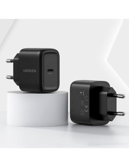 
USB-C 25W PD telefono įkroviklis + 2m juodas USB-C laidas
