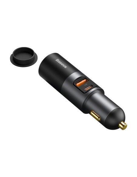 
USB automobilinis įkroviklis USB-C cigarečių degiklio lizdas QC PD Share Together pilka
