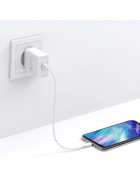 Quick Charge 3.0 18W 3A USB baltas greitas įkroviklis
 
Quick Charge 3.0 18W 3A USB baltas greitas įkroviklis