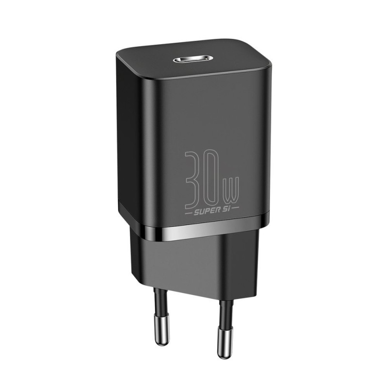 
Super Si 1C greitas USB-C įkroviklis 30 W Power Delivery Quick Charge juodas
