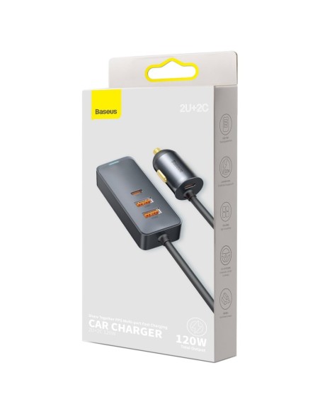 Share Together automobilinis įkroviklis 2x USB 2x USB-C 120W PPS QC PD pilka
 
Share Together automobilinis įkroviklis 2x USB 2x USB-C 120W PPS QC PD pilka