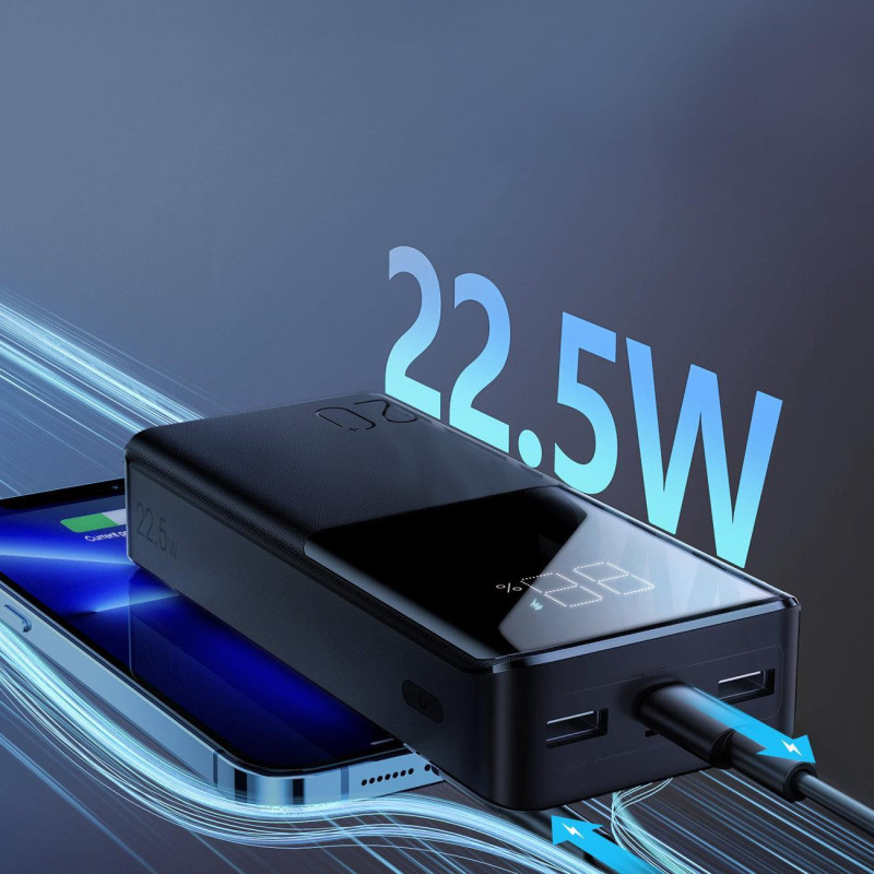 Powerbank 20000mAh 22,5W PD QC3.0 AFC juoda