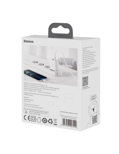 Kompaktiškas USB greitas įkroviklis USB-C 20W 3A PD QC 3.0 baltas
 
Kompaktiškas USB greitas įkroviklis USB-C 20W 3A PD QC 3.0 baltas