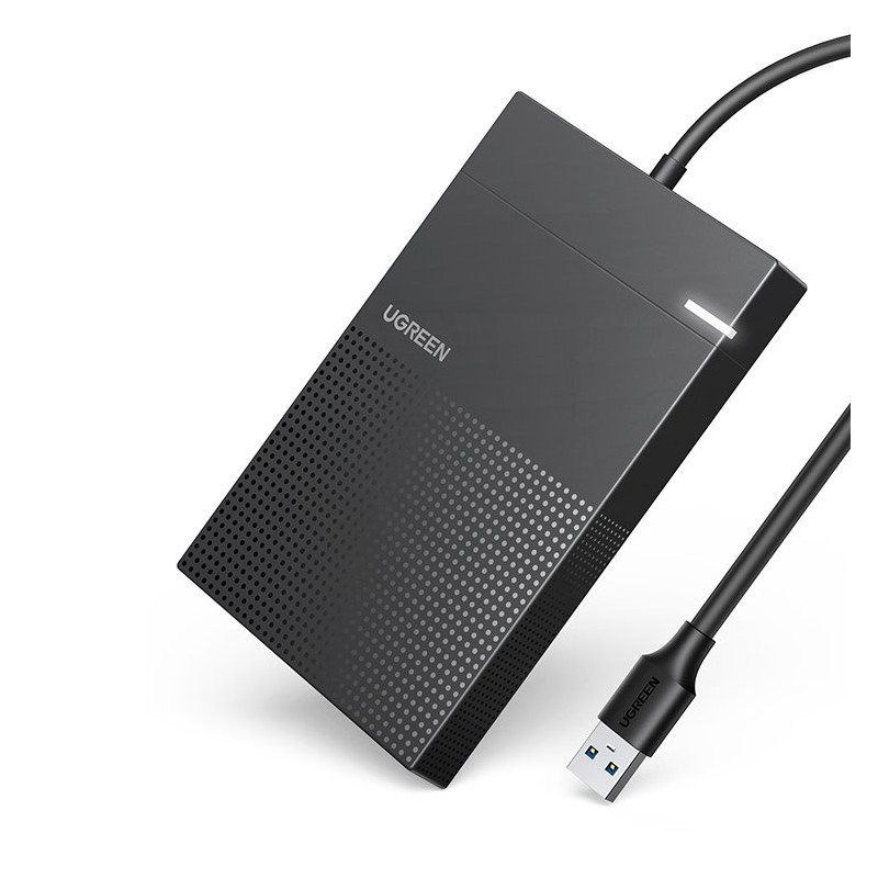 
2,5 colio HDD SSD kietojo disko korpusas su 1,5 Gbps USB laidu, juodas
