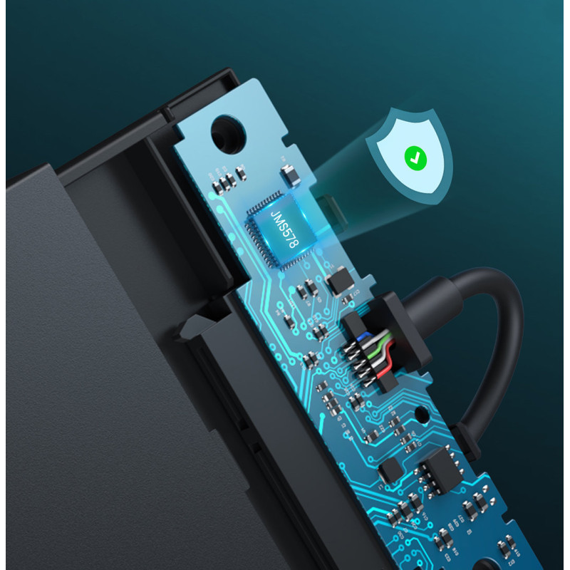2,5 colio HDD SSD kietojo disko korpusas su 1,5 Gbps USB laidu, juodas