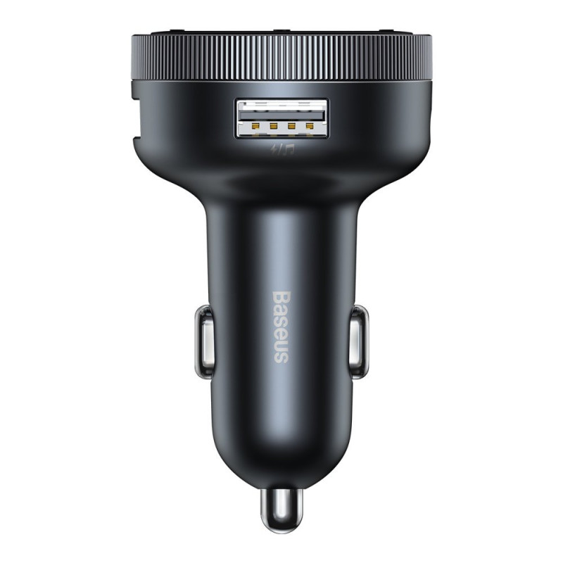 FM siųstuvas, MP3 grotuvas, LED automobilinis įkroviklis, 2x USB, Bluetooth, juoda