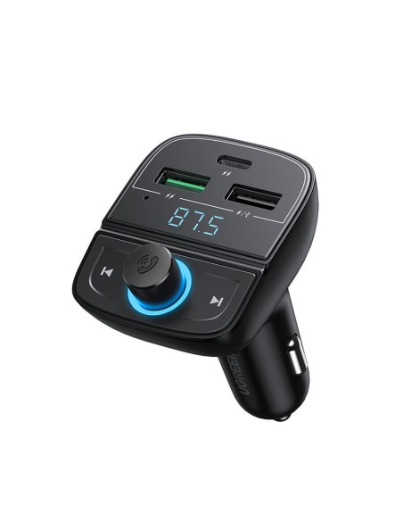 
FM MP3 siųstuvas Bluetooth 5.0 automobilinis įkroviklis 3x USB TF microSD juodas
