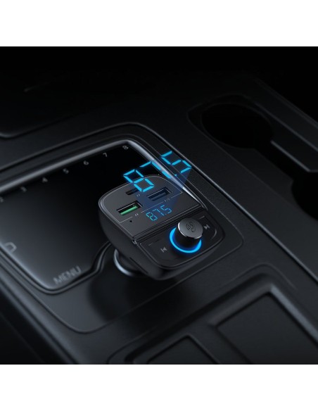 
FM MP3 siųstuvas Bluetooth 5.0 automobilinis įkroviklis 3x USB TF microSD juodas

