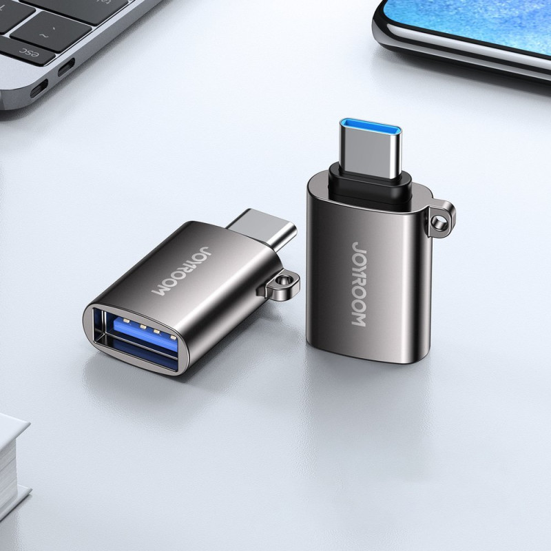 USB 3.2 Gen 1 vyriškas USB-C adapteris, juodas