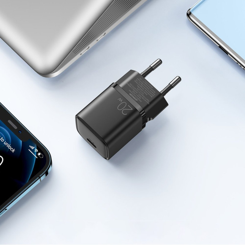 Greitas USB-C 20 W maitinimo tiekimas Quick Charge 3.0 AFC įkroviklis, juodas