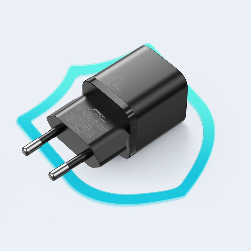 Greitas USB-C 20 W maitinimo tiekimas Quick Charge 3.0 AFC įkroviklis, juodas