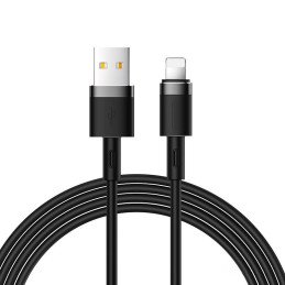 
iPhone USB - Lightning kabelis 2.4A 1.2m juodas

