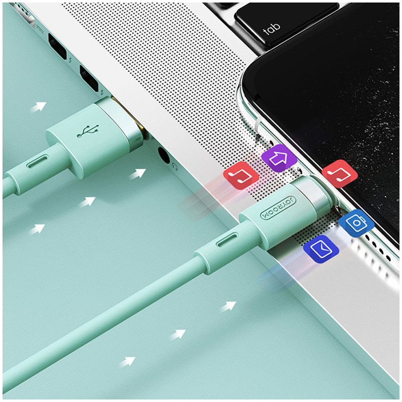 iPhone USB - Lightning kabelis 2.4A 1.2m juodas