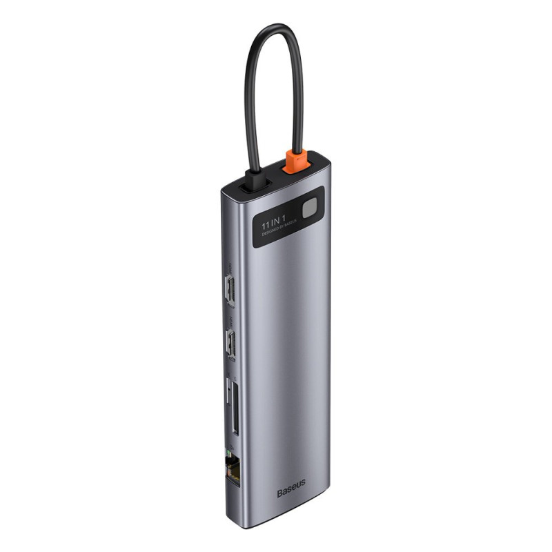 
Daugiafunkcis HUB USB-C prievado replikatorius Metal Gleam 11in1 pilkas
