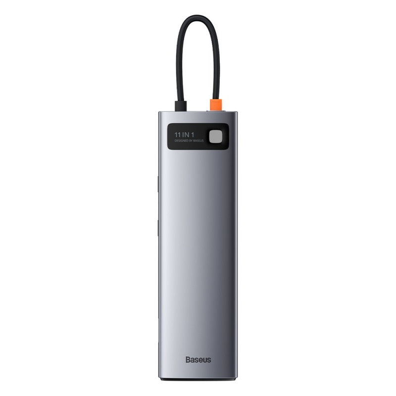 Daugiafunkcis HUB USB-C prievado replikatorius Metal Gleam 11in1 pilkas