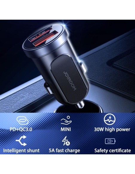 Mini greitas automobilinis įkroviklis 2x USB 30W QC SCP PD AFC juodas
 
Mini greitas automobilinis įkroviklis 2x USB 30W QC SCP PD AFC juodas
