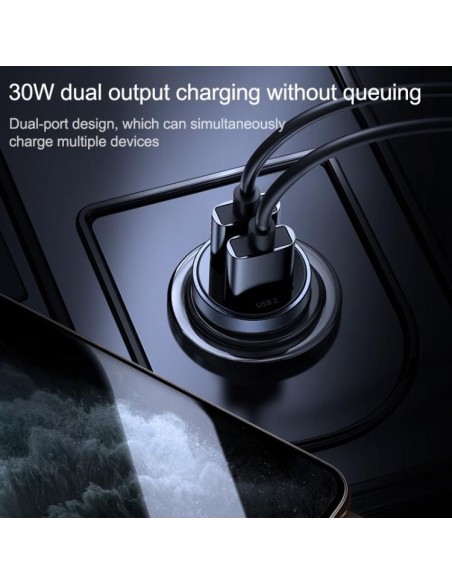 Mini greitas automobilinis įkroviklis 2x USB 30W QC SCP PD AFC juodas
 
Mini greitas automobilinis įkroviklis 2x USB 30W QC SCP PD AFC juodas