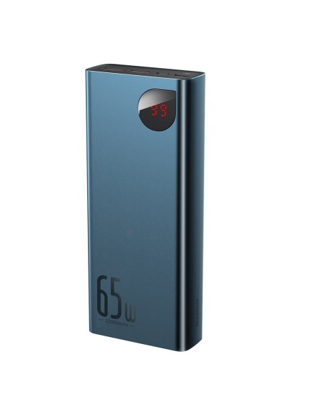 Adaman Power Bank 2x USB 1x USB-C 1x microUSB 20000mAh 65W Quick Charge mėlyna Adaman Power Bank 2x USB 1x USB-C 1x microUSB 20000mAh 65W Quick Charge mėlyna