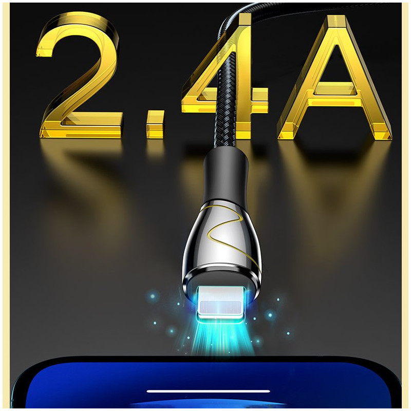 Mermaid serija iPhone USB - Lightning kabelis 2.4A 2m juodas
