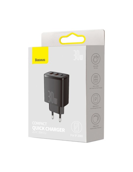 Kompaktiškas greitas sieninis įkroviklis 2x USB USB-C 30W 3A PD QC juodas
 
Kompaktiškas greitas sieninis įkroviklis 2x USB USB-C 30W 3A PD QC juodas