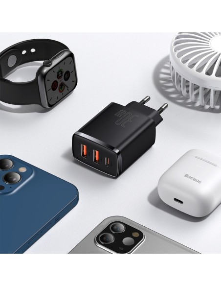 Kompaktiškas greitas sieninis įkroviklis 2x USB USB-C 30W 3A PD QC juodas
 
Kompaktiškas greitas sieninis įkroviklis 2x USB USB-C 30W 3A PD QC juodas