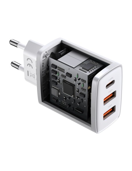 Kompaktiškas greitas sieninis įkroviklis 2x USB USB-C 30W 3A PD QC balta
 
Kompaktiškas greitas sieninis įkroviklis 2x USB USB-C 30W 3A PD QC balta