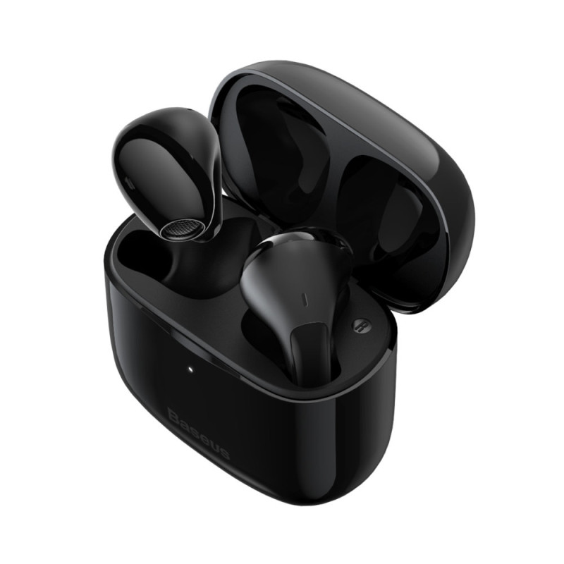 E3 Wireless Bluetooth 5.0 TWS ausinės, atsparios vandeniui IP64 juodos spalvos