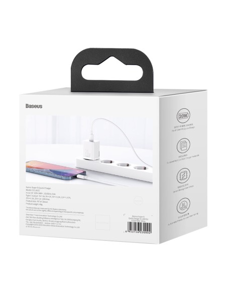 Super Si 1C greitas telefono įkroviklis USB-C 20W PD baltas
 
Super Si 1C greitas telefono įkroviklis USB-C 20W PD baltas