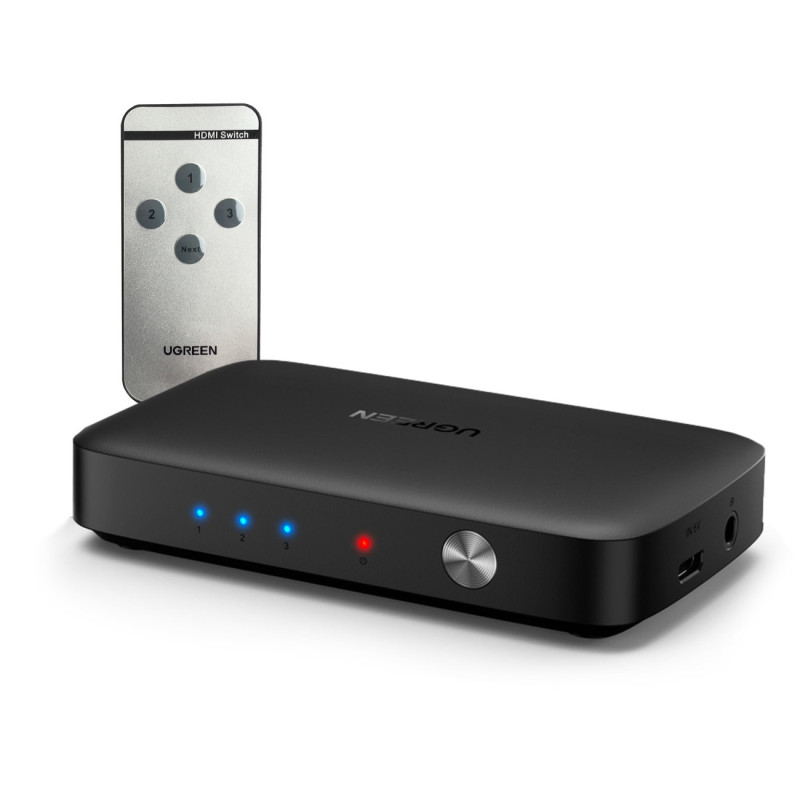 
Jungiklio skirstytuvo jungiklis HDMI - 3x HDMI 4K 30Hz juodas
