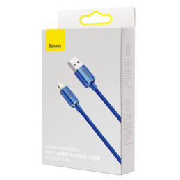 
USB – žaibo laidas greitam įkrovimui ir duomenų perdavimui, 1,2 m, mėlynas
